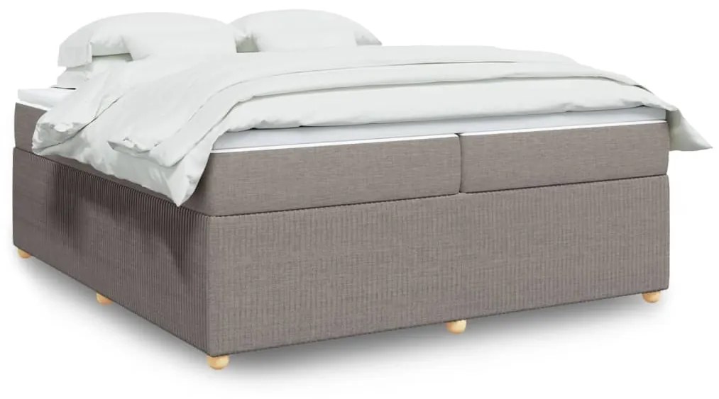 Giroletto A Molle Con Materasso Tortora 200x200 Cm İn Tessuto /