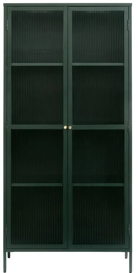 Vetrina in metallo verde scuro 90x190 cm Bronco - Unique Furniture