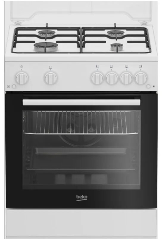 Cucina a gas bianca a 4 fuochi da 64 litri - FBG62121WD - beko