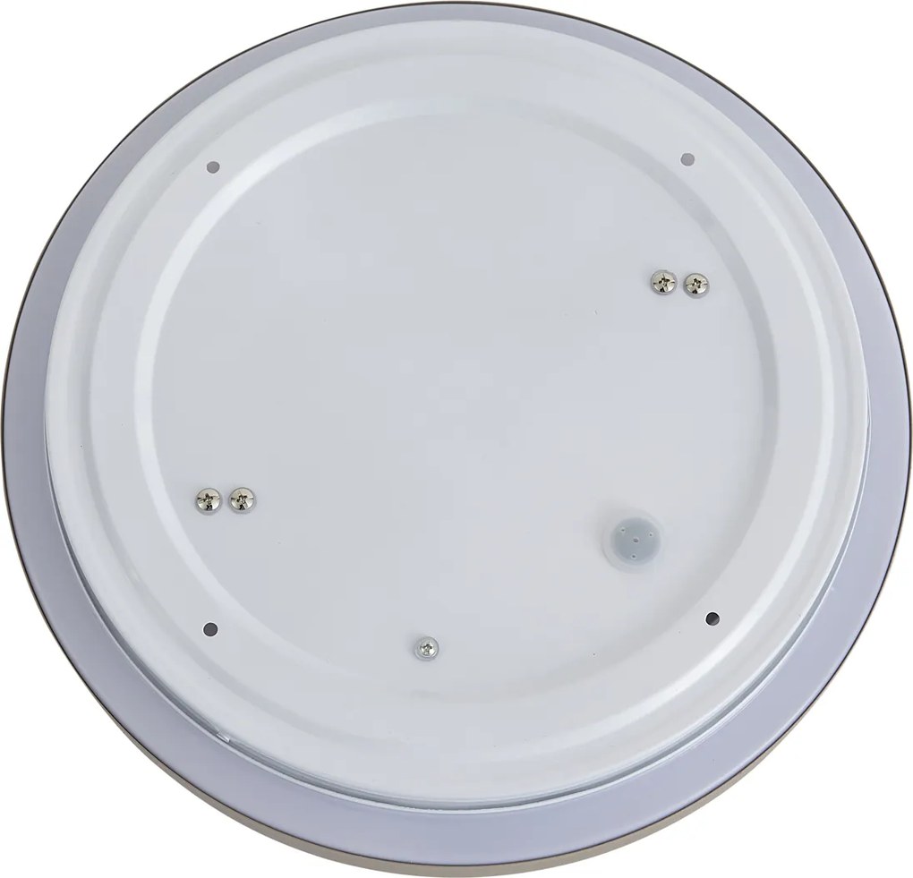 Plafoniera moderna tortora con bianco 34cm 2 luci IP44 - Walden