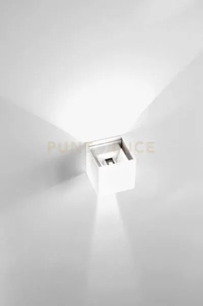 Applique da esterno a led cube bianco 3000k 720lm 10w 10x10x10cm ip65