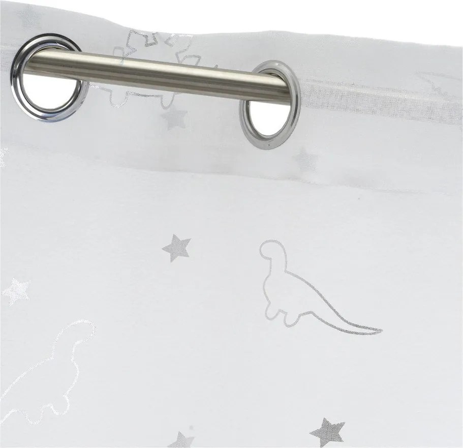 Tenda sottile bianca/argentata 140x260 cm Dinos – Casa Selección