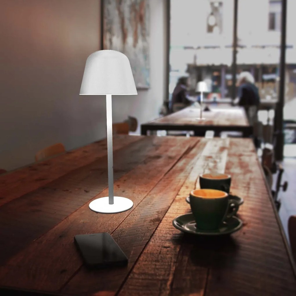 Lampada da Tavolo Ricaricabile 2.2W IP54 CCT Dimmerabile - Bianca