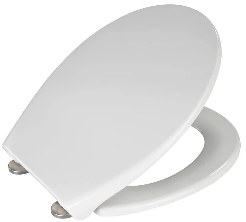 Sedile per wc bianco con chiusura facilitata , 44,5 x 37,5 cm Samos - Wenko