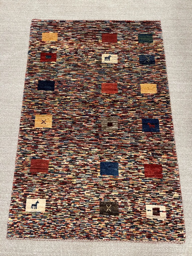 Gashguli Tappeto 90 x 140 Rosso (Iran) Annodato A Mano