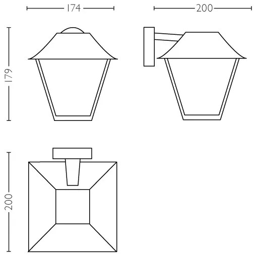 Philips 16495/30/PN - Applique da esterno MYGARDEN ALPENGLOW E27/60W/230V