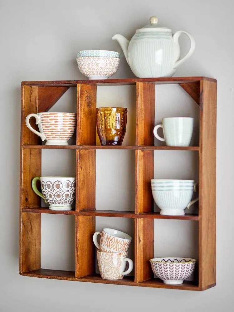 Mensola di colore naturale in legno riciclato con ripiani multipli 53 cm Tilo – Bloomingville