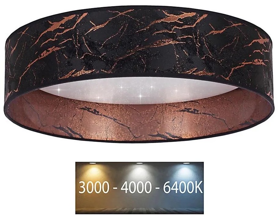 Brilagi - Plafoniera LED VELVET STAR LED/24W/230V d. 40 cm  nero/rame