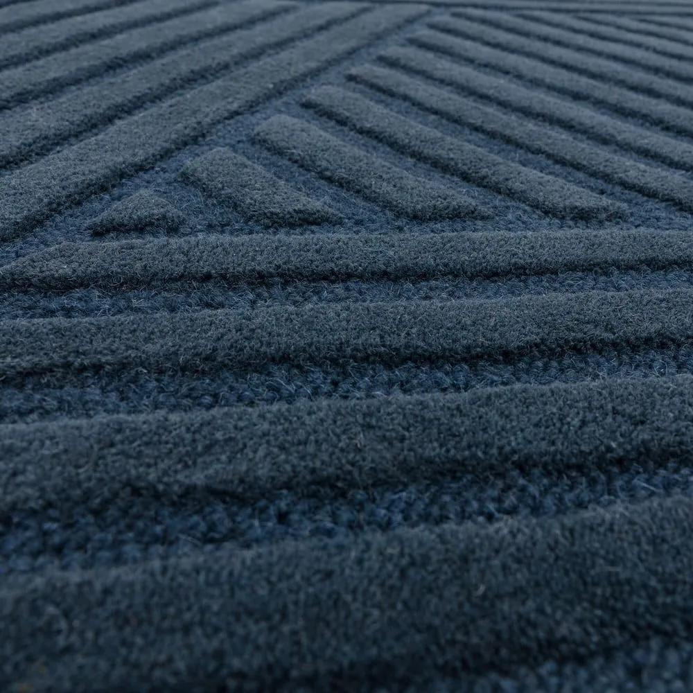 Tappeto in lana blu scuro 120x170 cm Hague - Asiatic Carpets