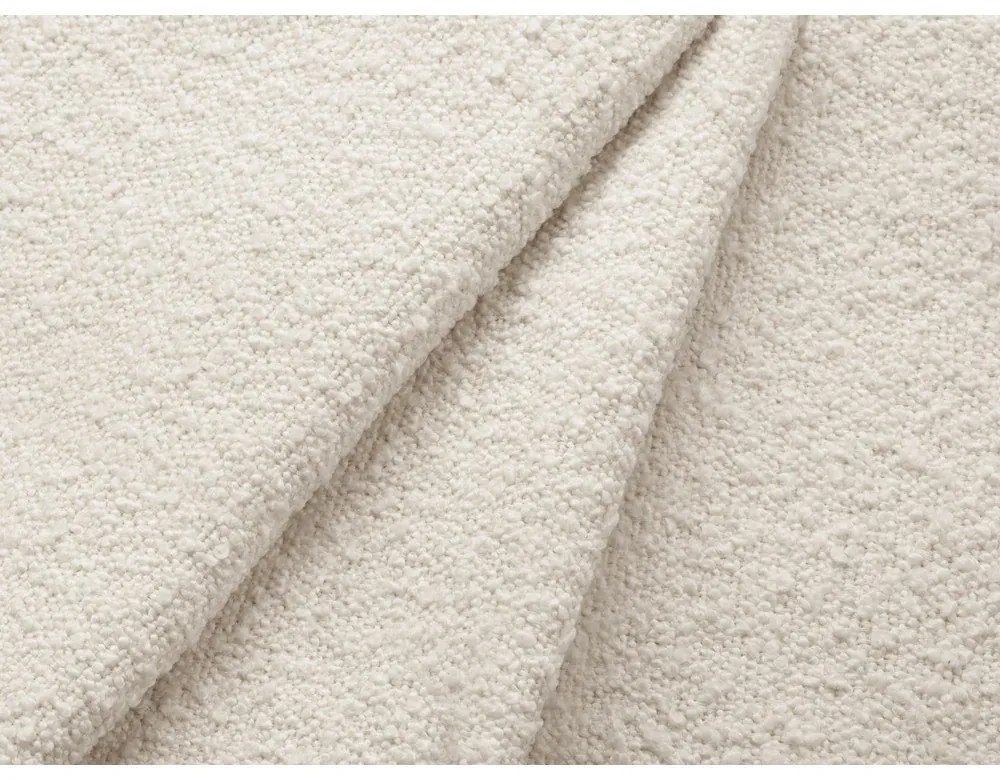 Divano angolare beige allungabile e con contenitore (con penisola a destra/con chaise lounge) con rivestimento in bouclé Kyoto – Cosmopolitan Design