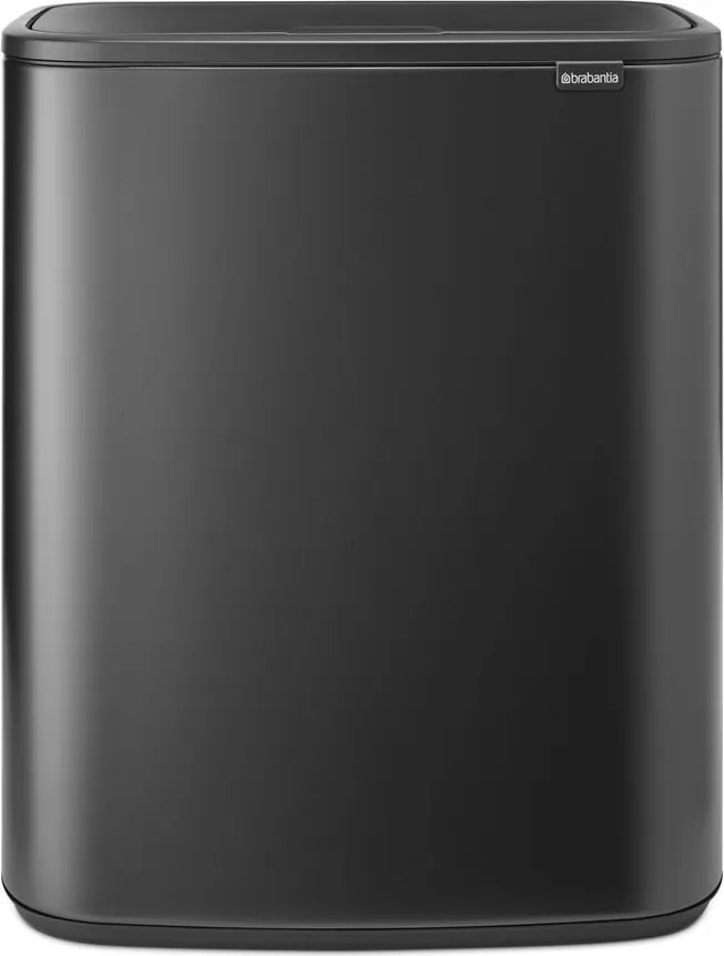 Bidone in acciaio grigio scuro touch per raccolta differenziata 60 l Bo Touch Bin - Brabantia