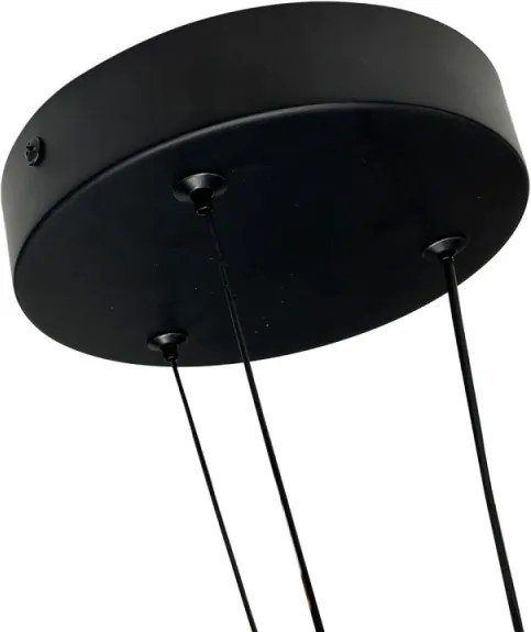 Lampadario a sospensione LED su cavo TRIANGLE LED/40W/230V 3000/4000/6000K Ø 60 cm nero