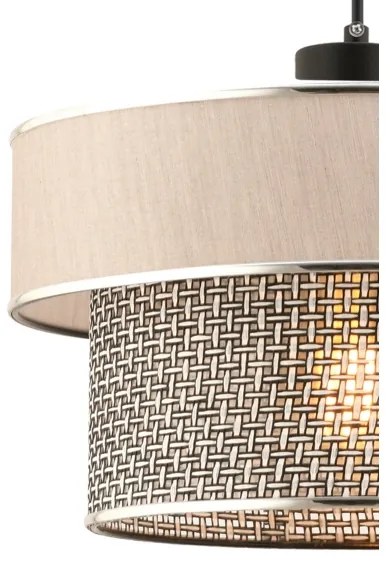 Lampada sospesa con cavo ERO 1xE27/60W/230V crema/grigio