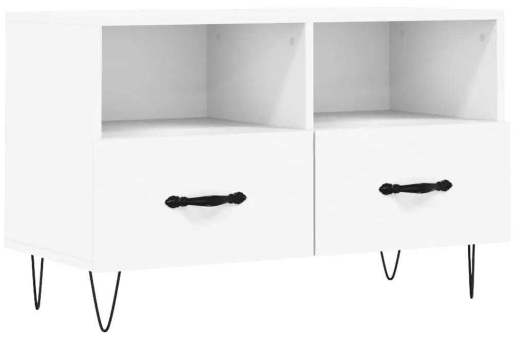 Mobile Porta TV Bianco 80x36x50 cm in Legno Multistrato