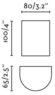 FARO 40524 - Applique SOLE 1xGU10/8W/230V grigio arrotondato