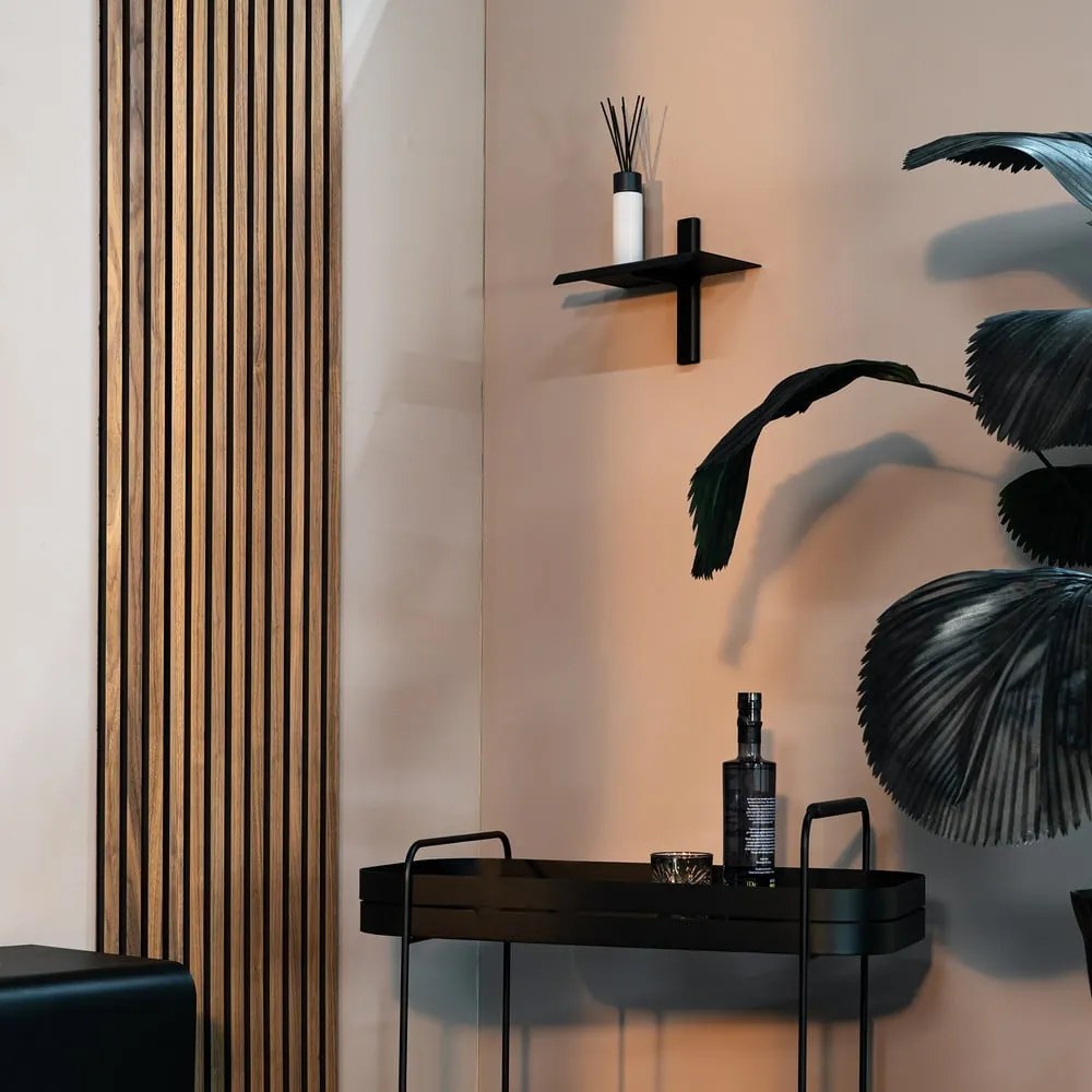 Mensola nera in metallo 28 cm Hola – Spinder Design