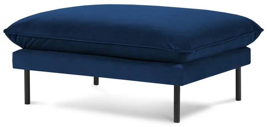 Pouf in velluto blu Vienna - Cosmopolitan Design