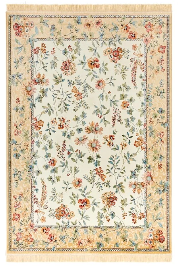 Tappeto in viscosa beige 135x195 cm Oriental - Nouristan