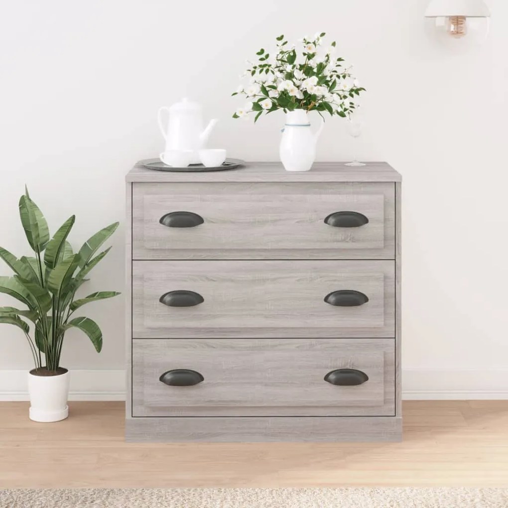 Credenza Grigio Sonoma 70x35,5x67,5 Cm İn Legno Multistrato /