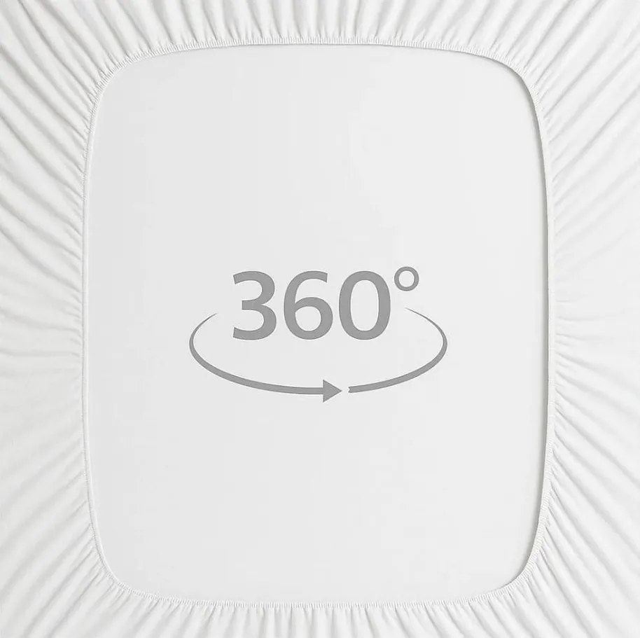 Lenzuolo con angoli bianco in cotone renforcé 200x140 cm Ranforce – Mila Home Luxury