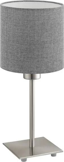 Eglo - Lampada da tavolo LED TUNJA 1xE27/60W/230V 26,5 cm cromo opaco/grigio