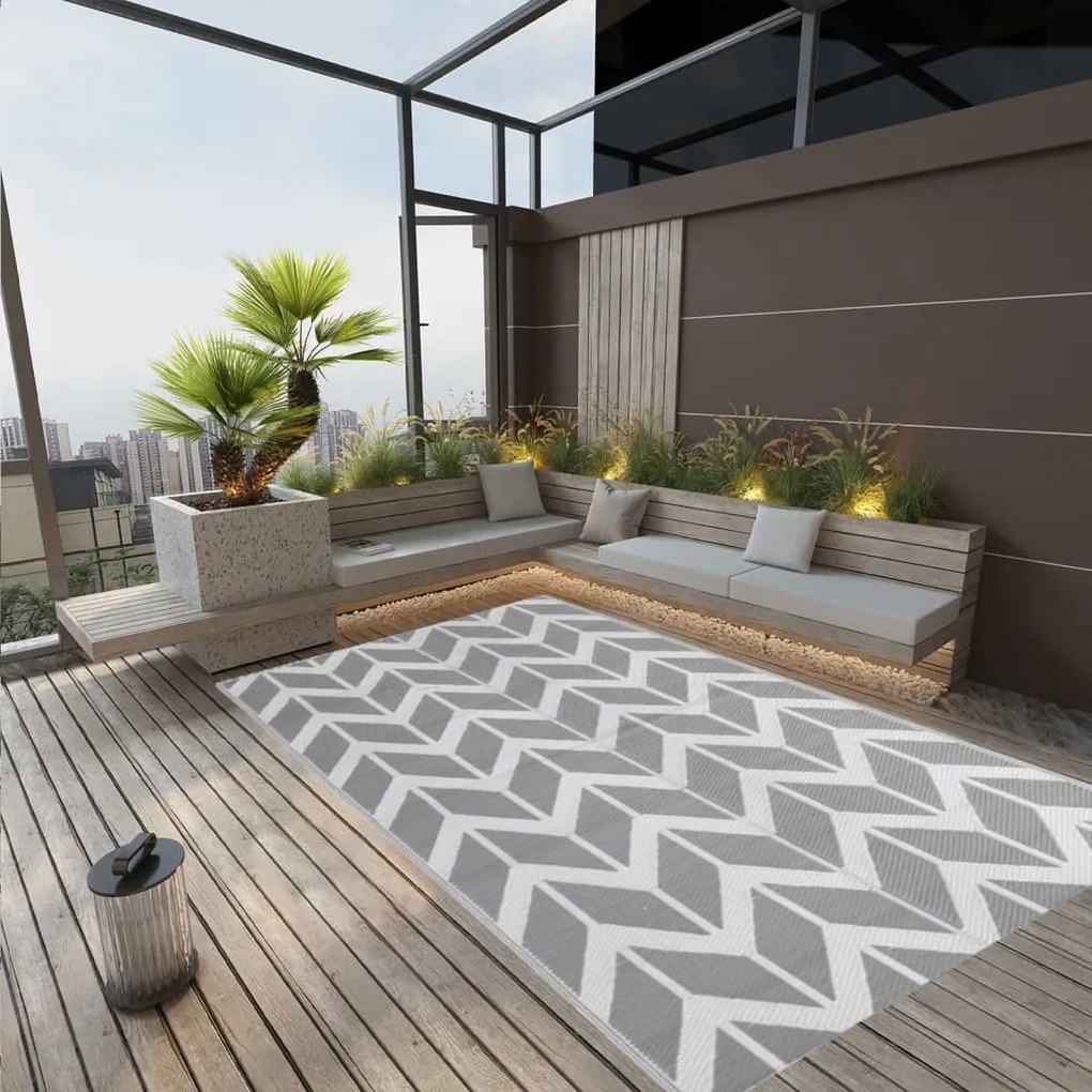 Tappeto Da Esterno Arakıl Grigio 190x290 Cm İn Pp /