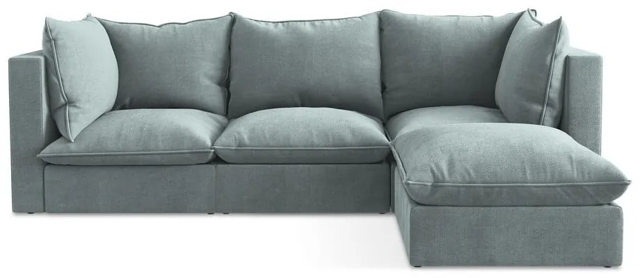 Divano angolare blu (con penisola a destra/con chaise lounge) Manao – Makamii