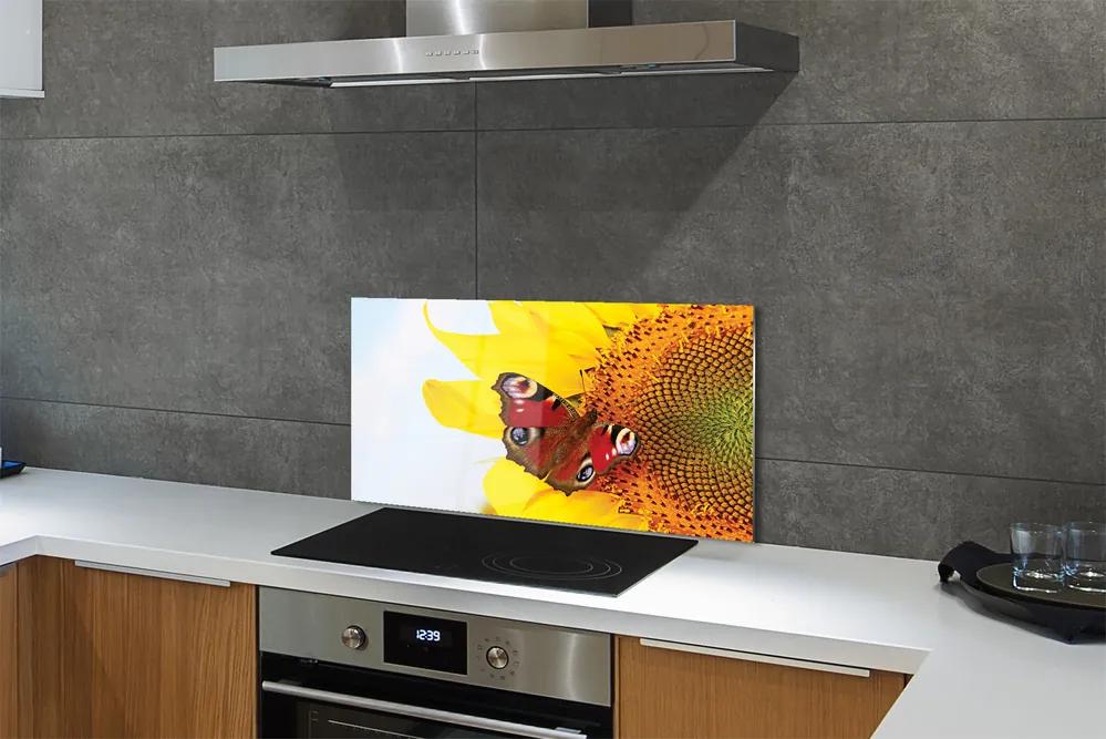 Rivestimento parete cucina Girasole farfalla 100x50 cm
