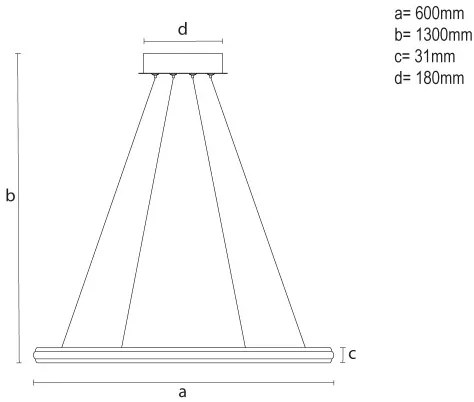 Lampadario LED dimmerabile a sospensione con cavo LED/55W/230V 3000-6500K Ø 60 cm + telecomando