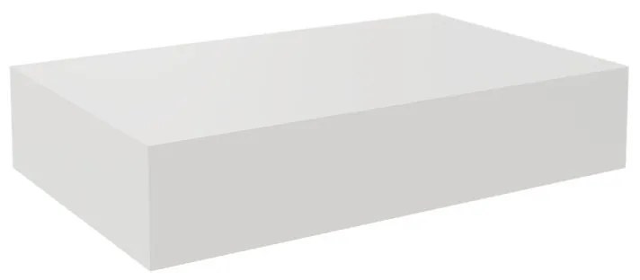 Mensola a muro Singolo SPACEO dritto in mdf L 40 x H 8 x P 25 cm bianco
