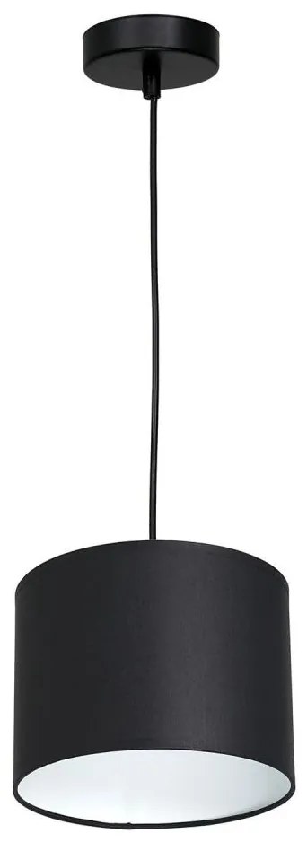 Lampadario a sospensione con filo ARDEN 1xE27/60W/230V diametro 18 cm nero/bianco