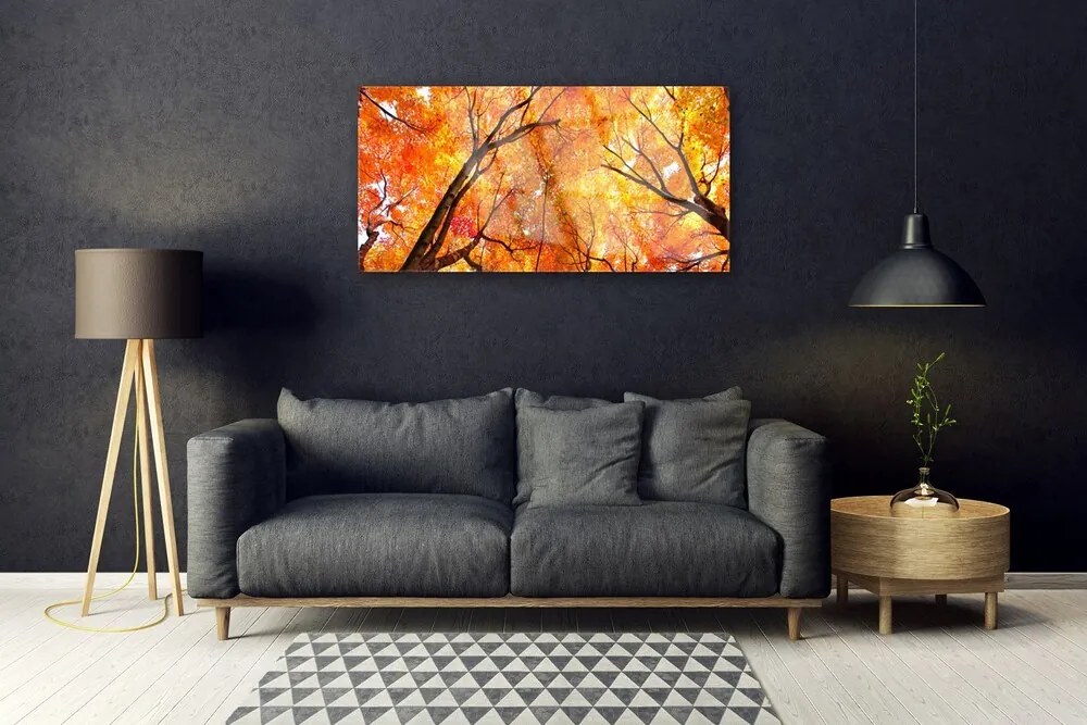 Quadro in vetro Alberi della natura 100x50 cm