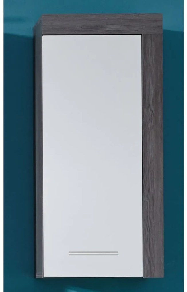Armadietto Da Parete Miami Bianco E Grigio Fumo /