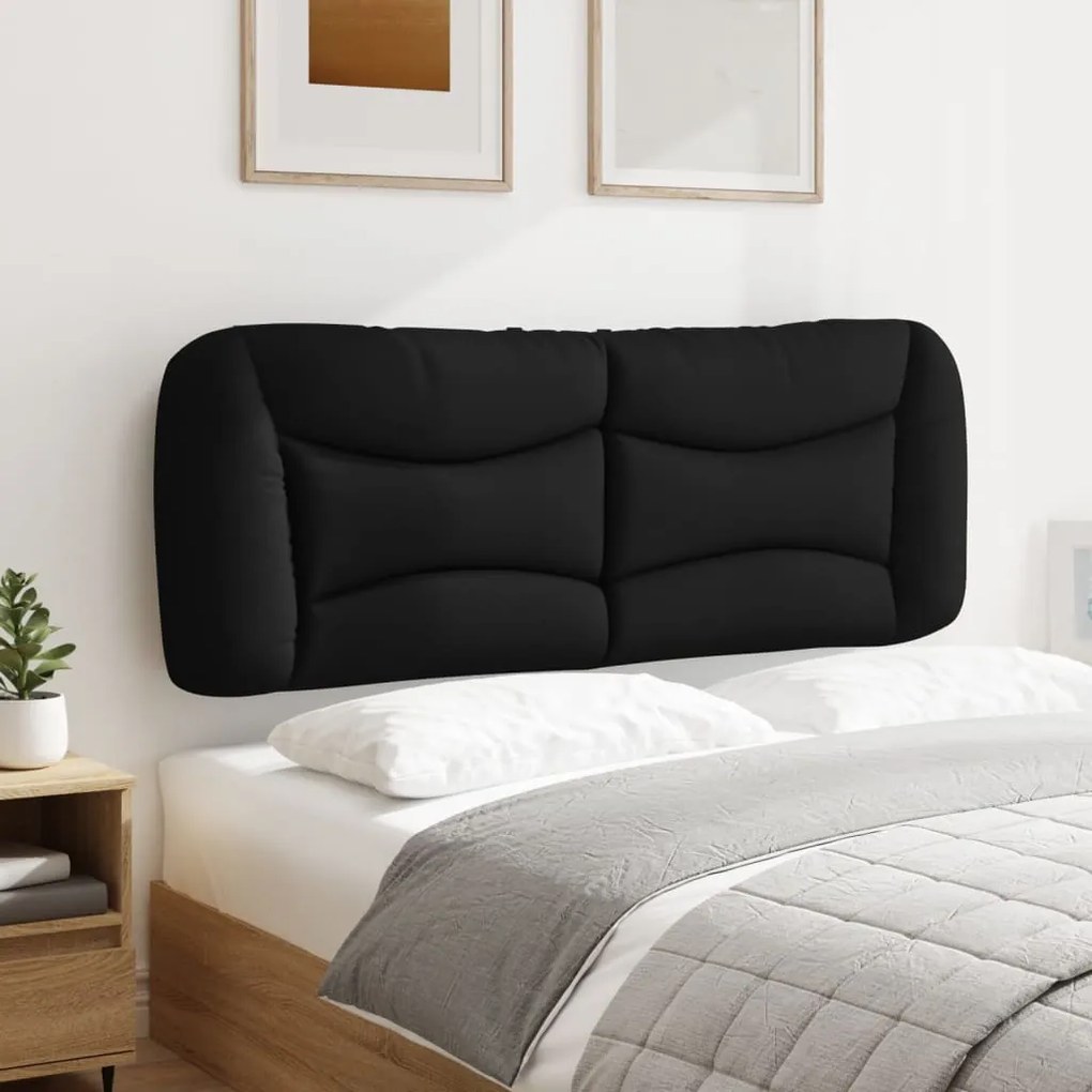 Cuscino testiera nero 140 cm in tessuto