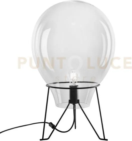 Lume azuma trasparente 1 luce attacco e27 50x90,6cm con base in met...