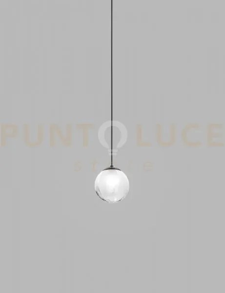 Puppet sospensione p bianco sfumato nero opaco 1 luce attacco g9