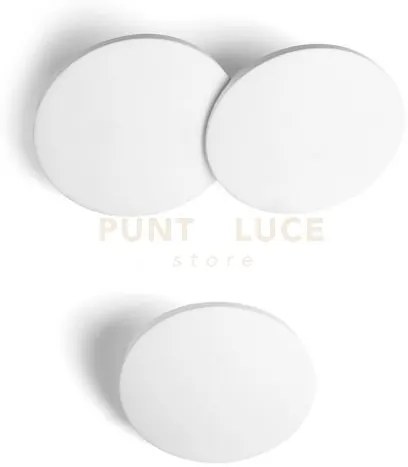 Patra applique da parete 2 luci attacco gx53 in gesso bianco 148cm