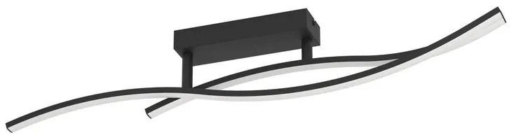 Plafoniera LED bagno e garage Grisolia, nero6 cm, 1500 lumen EGLO