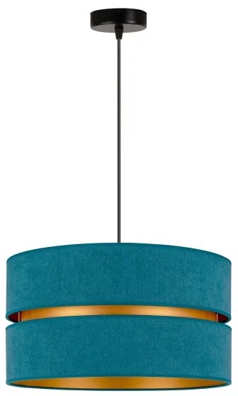 Duolla - Lampadario a sospensione con filo DUO 1xE27/15W/230V diametro 40 cm turchese/oro