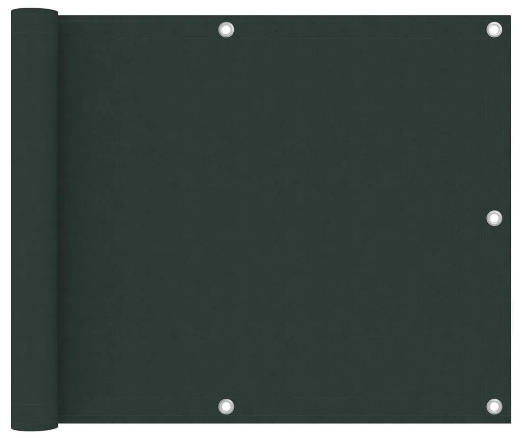 Paravento Da Balcone Verde Scuro 75x500 Cm Tessuto Oxford /