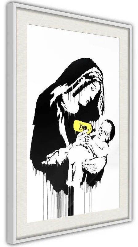 Poster  Banksy: Toxic Mary  Cornice Quadri Cornice nera con pass-partout, Larghezza x Altezza Home decor 40x60