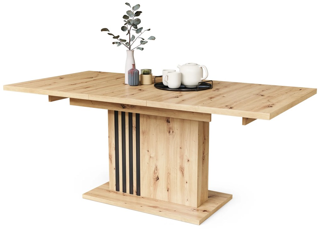 LEONEL Rovere Artisan – TAVOLO MODERNO ALLUNGABILE FINO A 180 cm!