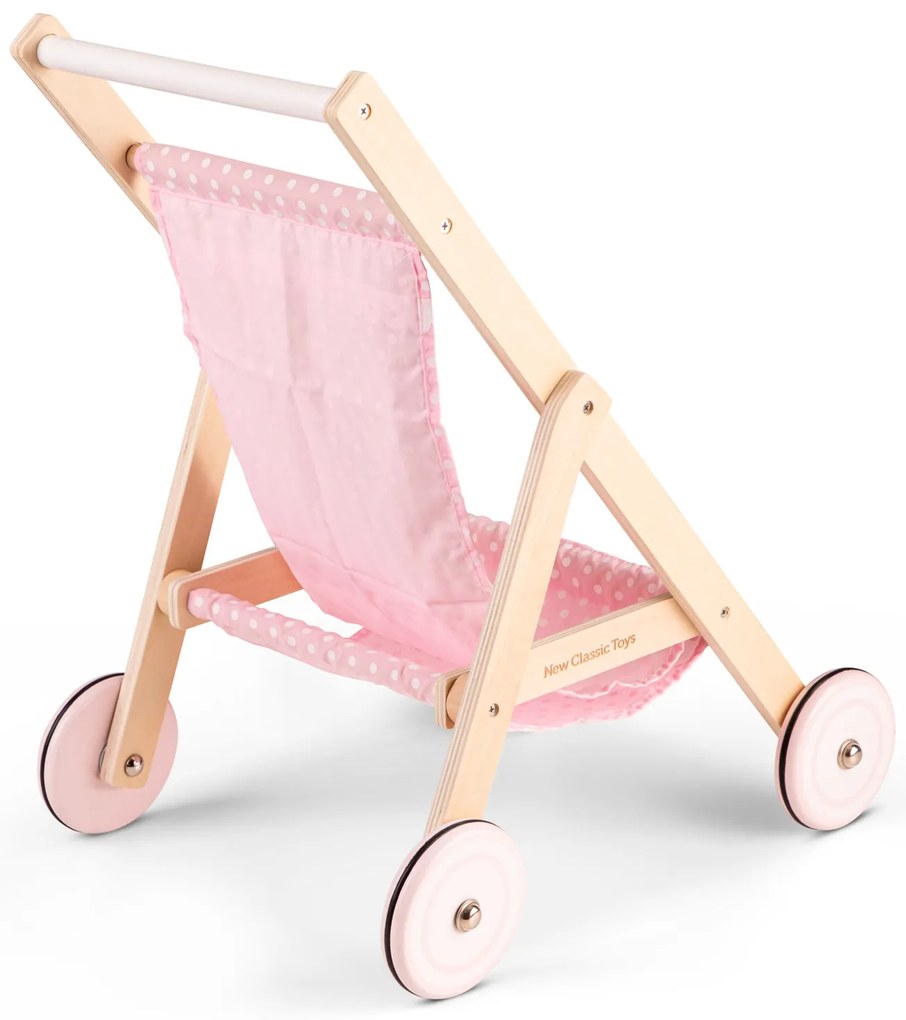 Passeggino in legno per bambole
