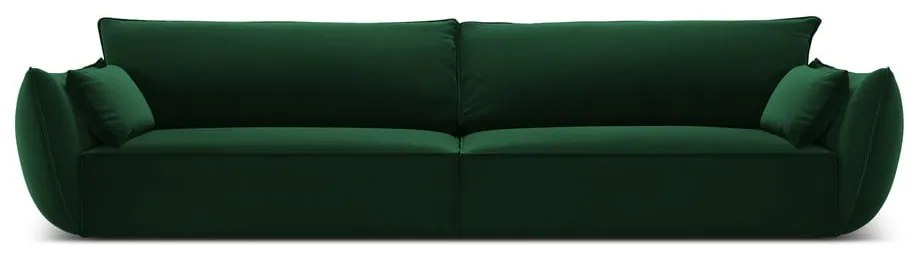 Divano verde scuro con rivestimento in velluto 248 cm Vanda – Mazzini Sofas