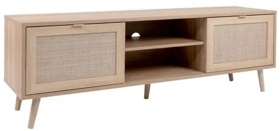 Mobile Porta TV 150 Cm 2 Ante Effetto Vimini Bali 56A