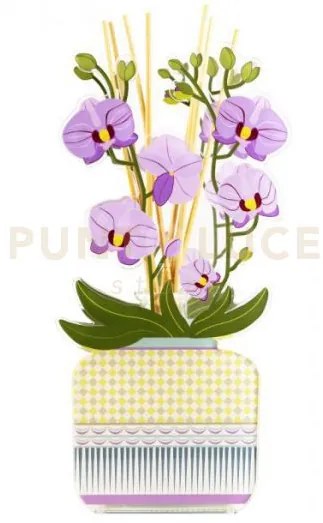 Livinia profumatore per ambienti in plexiglass decorato orchidea co...