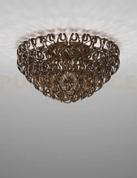 Giogali lampadadario a soffitto 80 cristallo bronzo e bronzo opaco ...