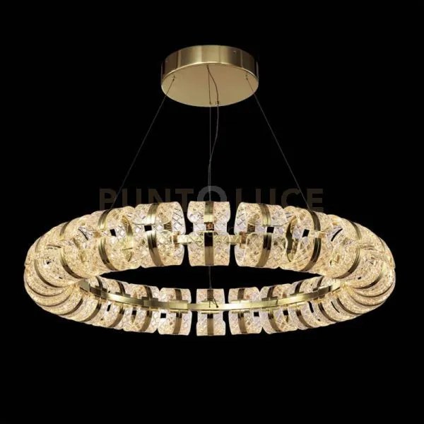 Lampadario grande retro' a strato singolo, acrilico trasparente + h...