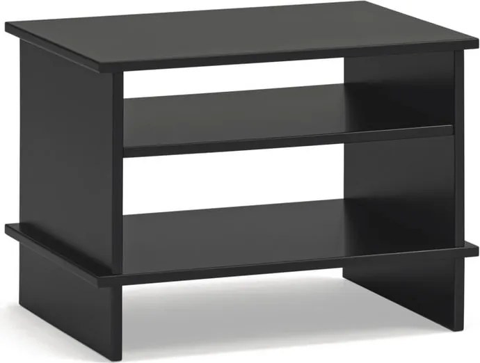 Comodino nero con ripiani Inari – Teulat