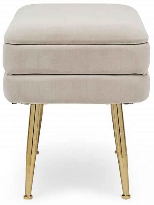 Panca singola contenitore PAVLINA beige 50X35X42 cm